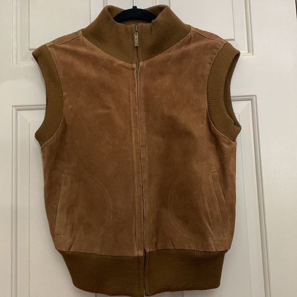 CARDON cosas nuestras suede vest brown pockets - Picture 3 of 7